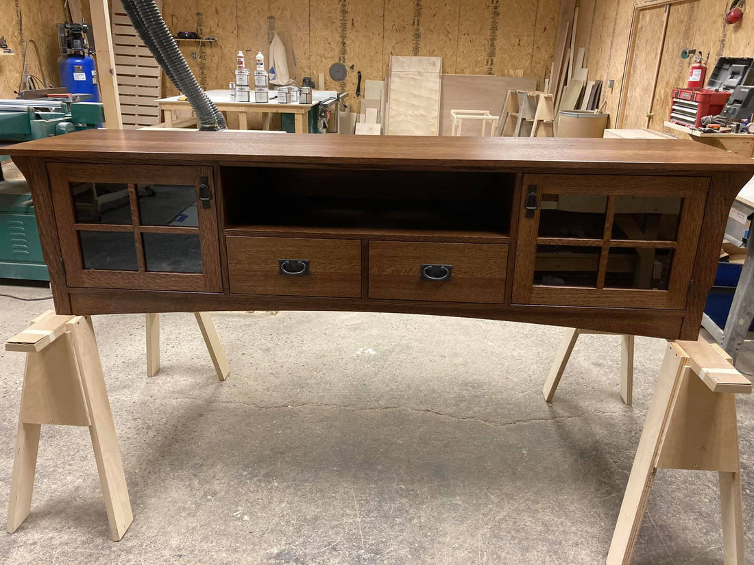 Mission Possible: A Custom Wood Media Console in Mission Style