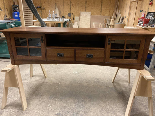 Mission Possible: A Custom Wood Media Console in Mission Style
