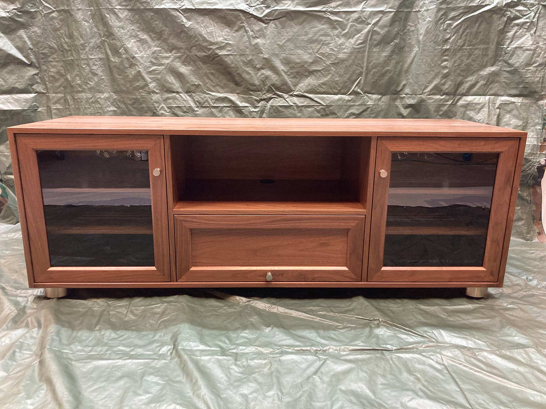 Custom Tall Walnut Media Console Made in the USA