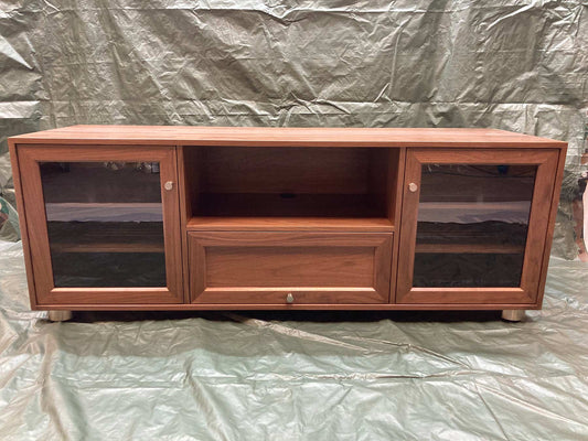 Custom Tall Walnut Media Console Made in the USA
